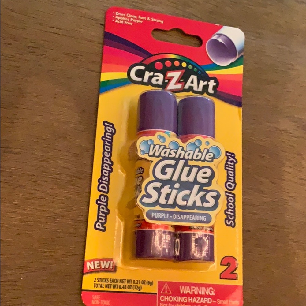 In Box New CraZArt Glue Sticks 2 PC
